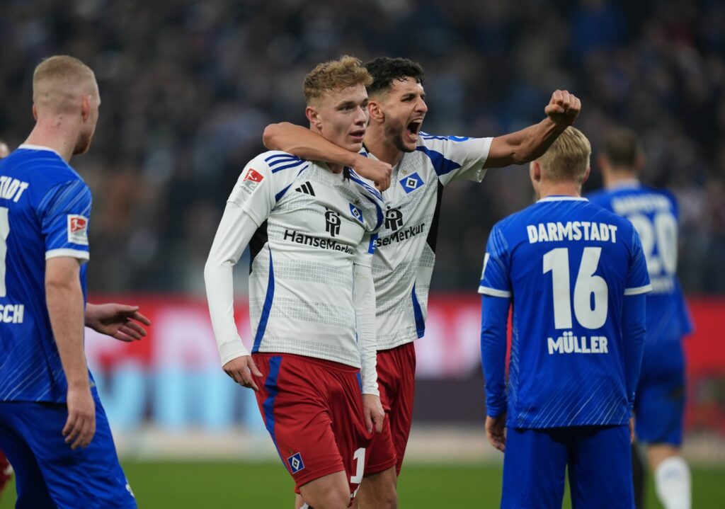 HSV verpasst Rückkehr auf Rang zwei nach 2:2 gegen Darmstadt