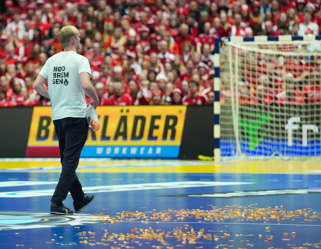 Protest bei Handball-WM: Trainer schubst Störer vom Feld