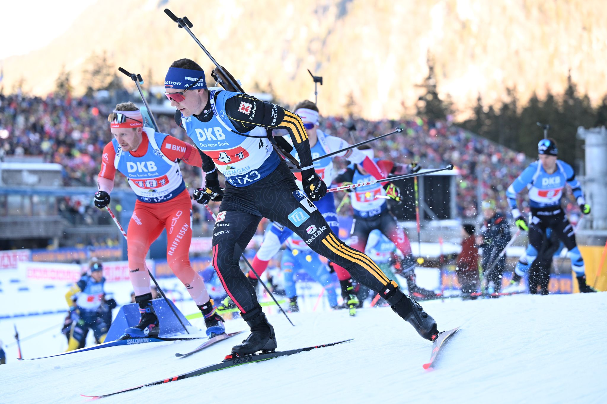 Deutsche Biathlon-Staffel in Ruhpolding auf Platz drei