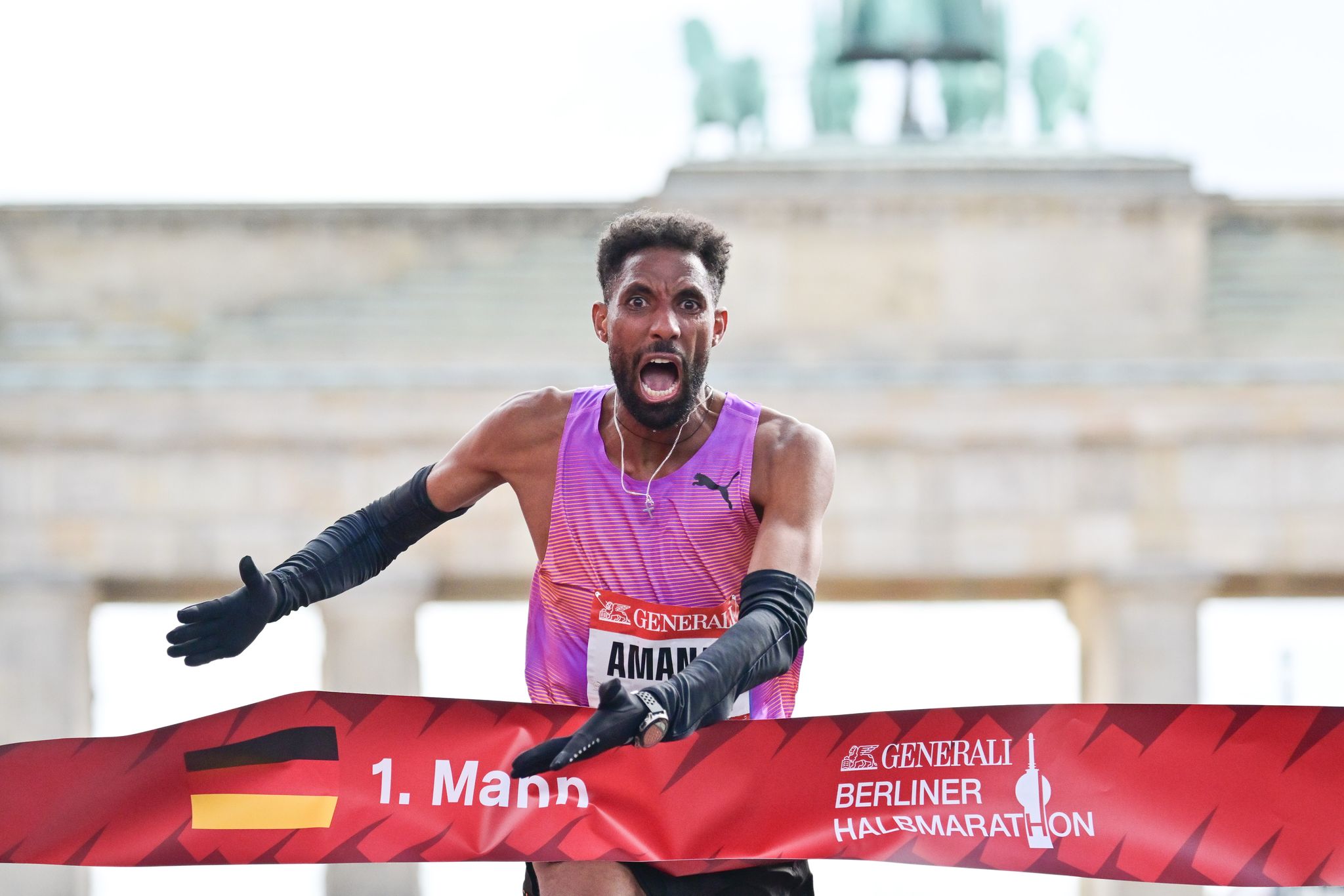 Amanal Petros knackte zuletzt in Berlin seinen deutschen Halbmarathon-Rekord. (Archivbild)