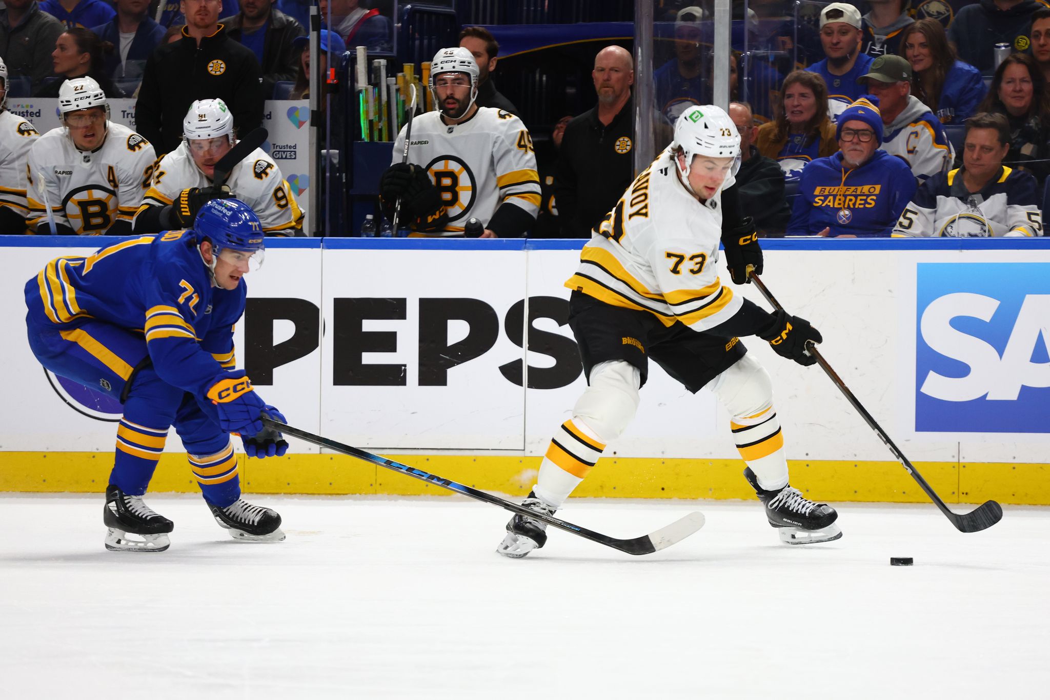 Alles offen zwischen den Boston Bruins und den Buffalo Sabres.