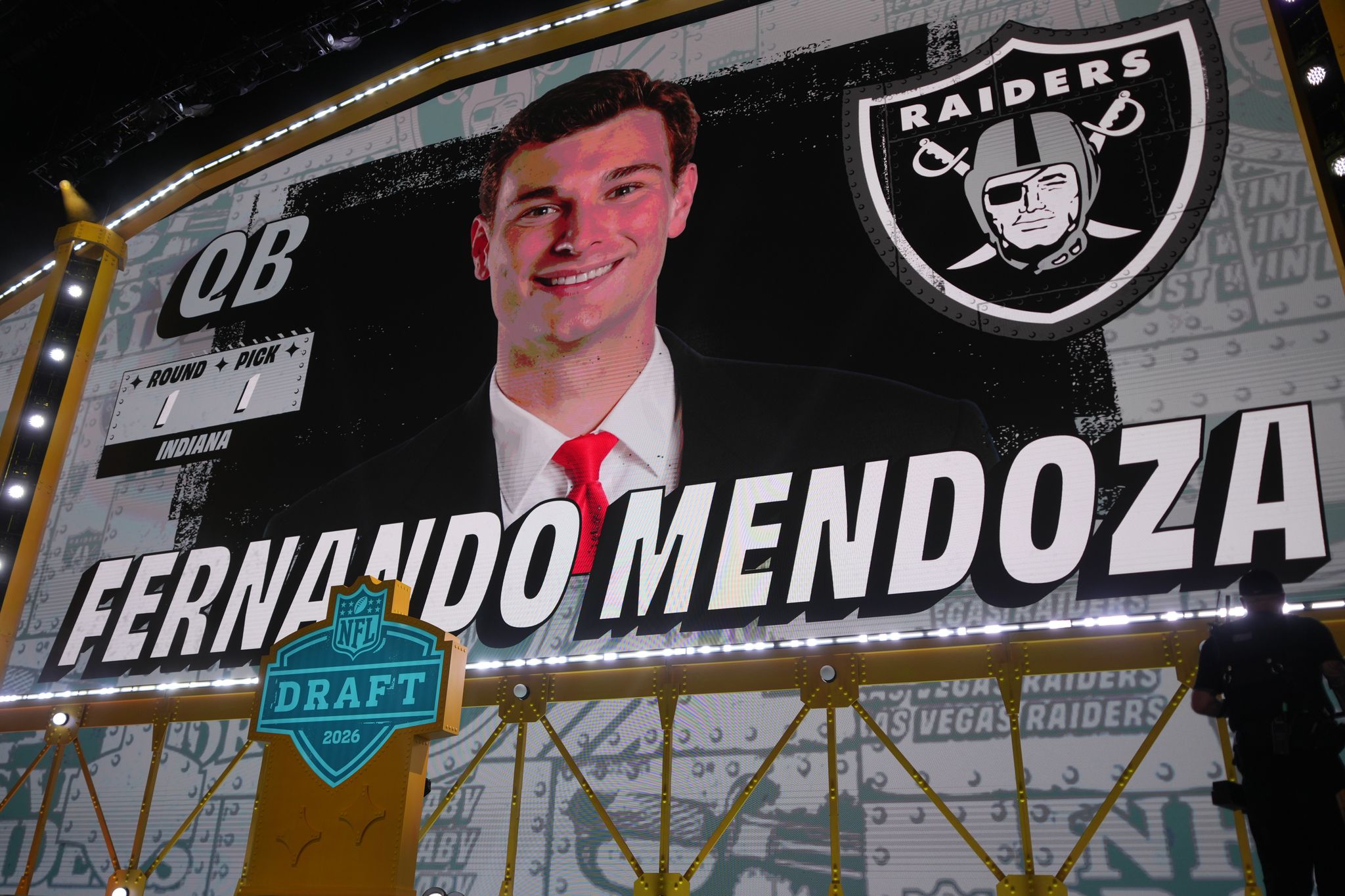 Fernando Mendoza war erste Wahl für die Las Vegas Raiders.