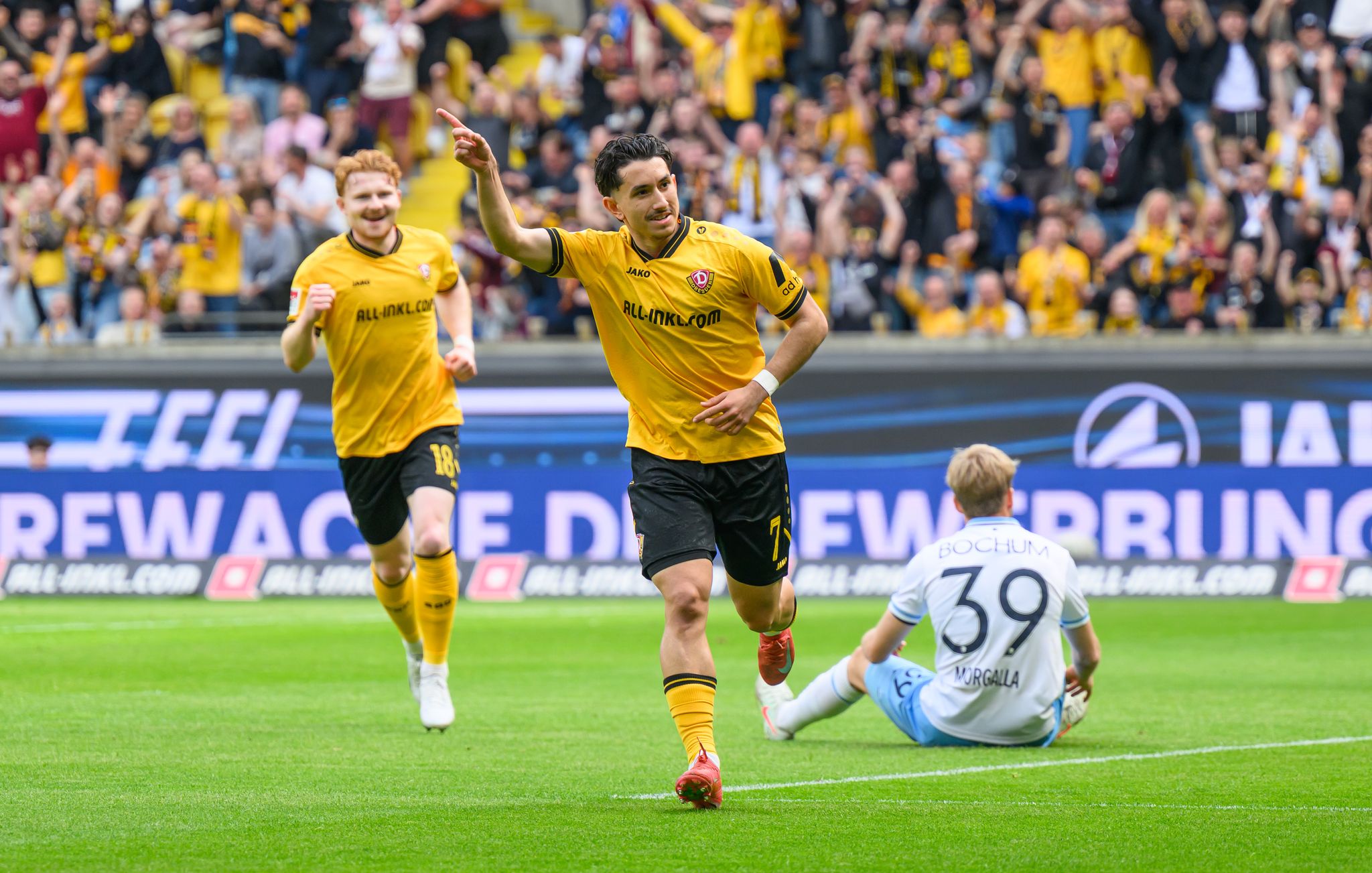 Jason Ceka von Dynamo Dresden erzielte gegen Bochum den 1:0-Führungstreffer.