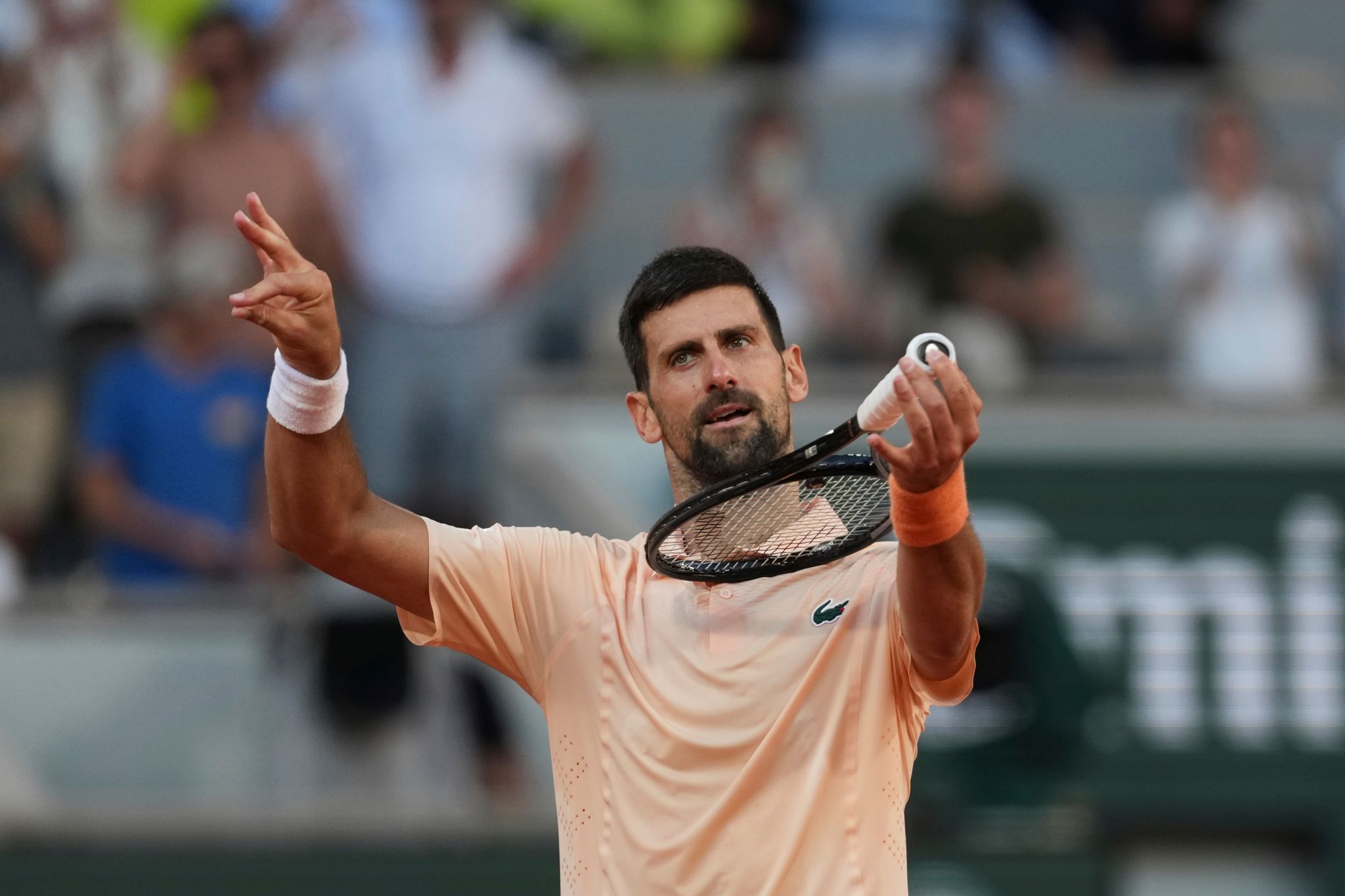 Hat in Paris sichtlich gute Laune: Novak Djokovic.