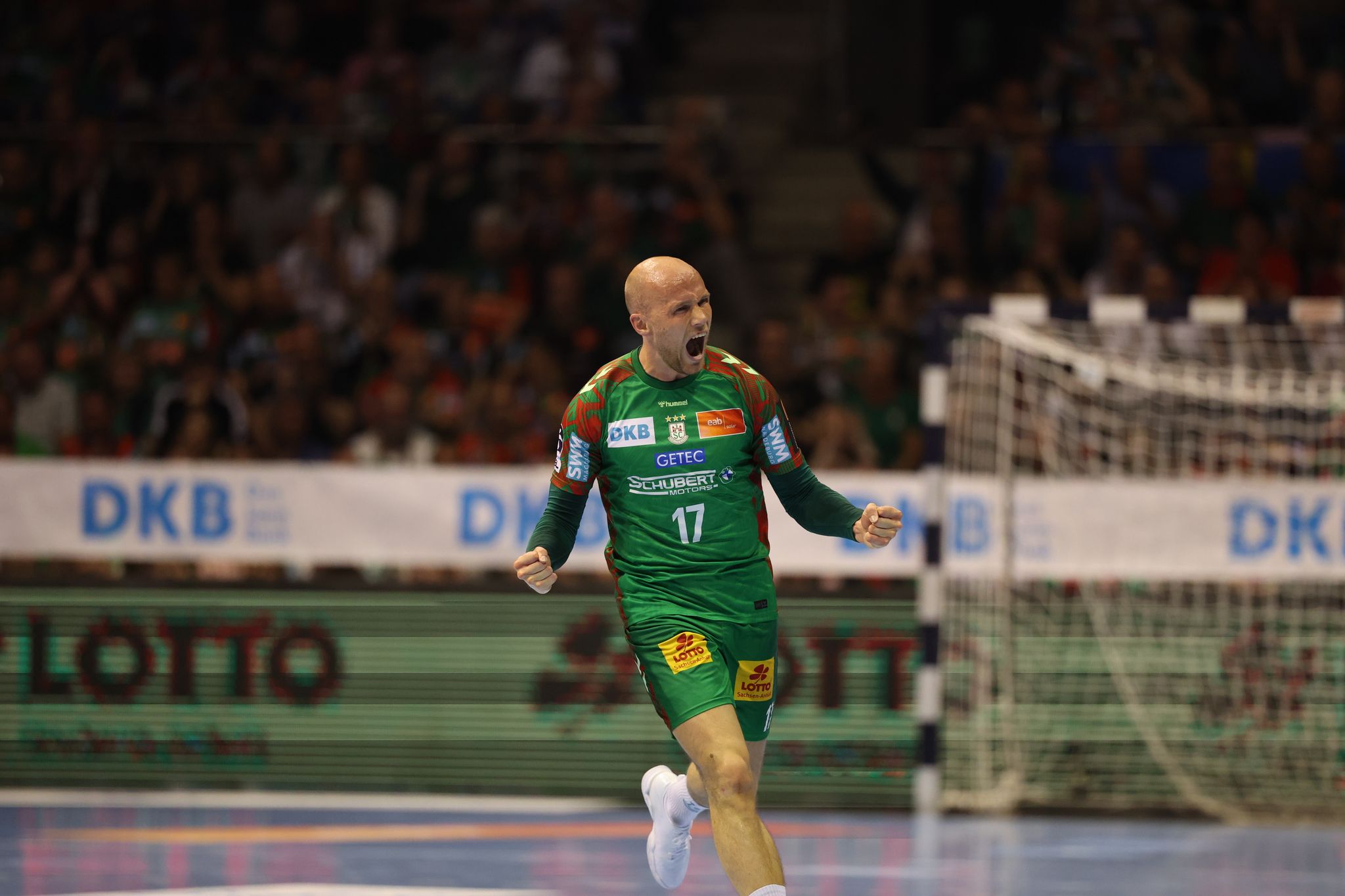 Der SC Magdeburg bejubelt die deutsche Meisterschaft.