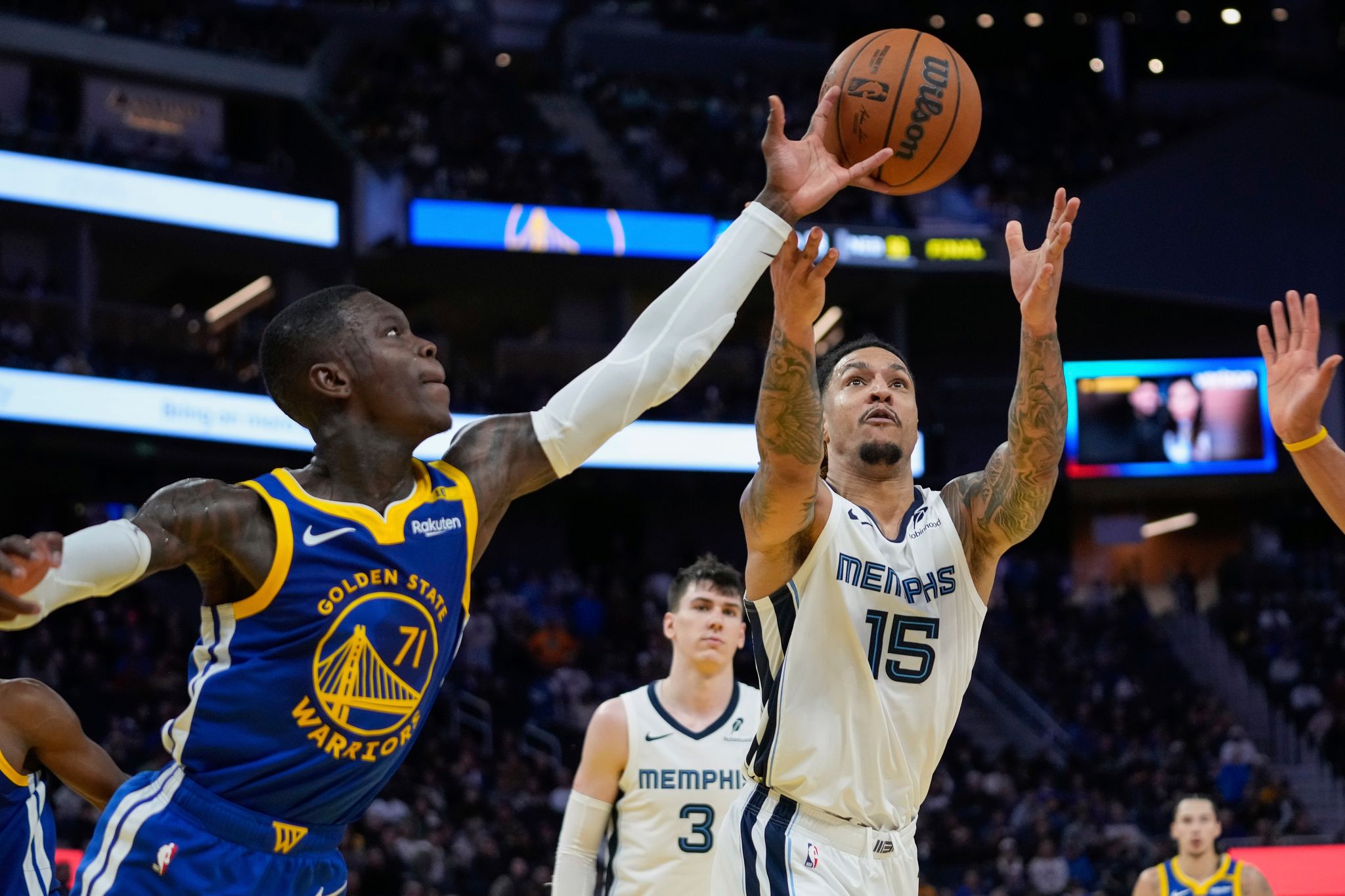 Brandon Clarke (r.) spielte seine gesamte NBA-Karriere für die Memphis Grizlies.
