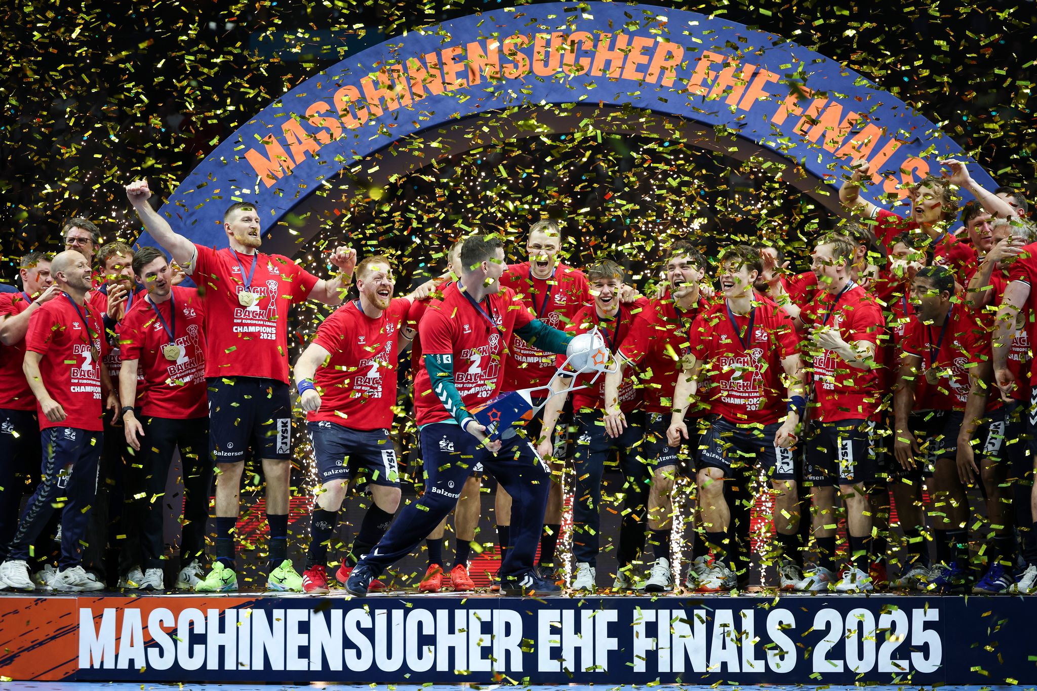 Die SG Flensburg-Handewitt gewann 2024 und 2025 die European League. (Archivbild)