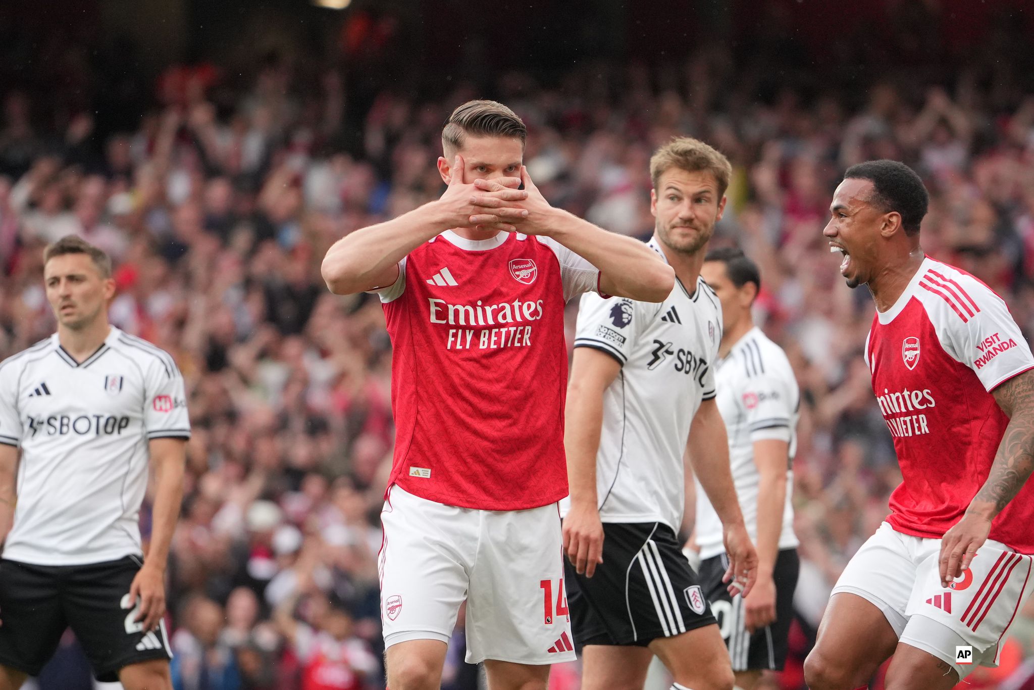 Arsenals Viktor Gyökeres war beim 3:0 gegen Fulham mit einem Doppelpack und einer Torvorlage der Mann des Spiels.
