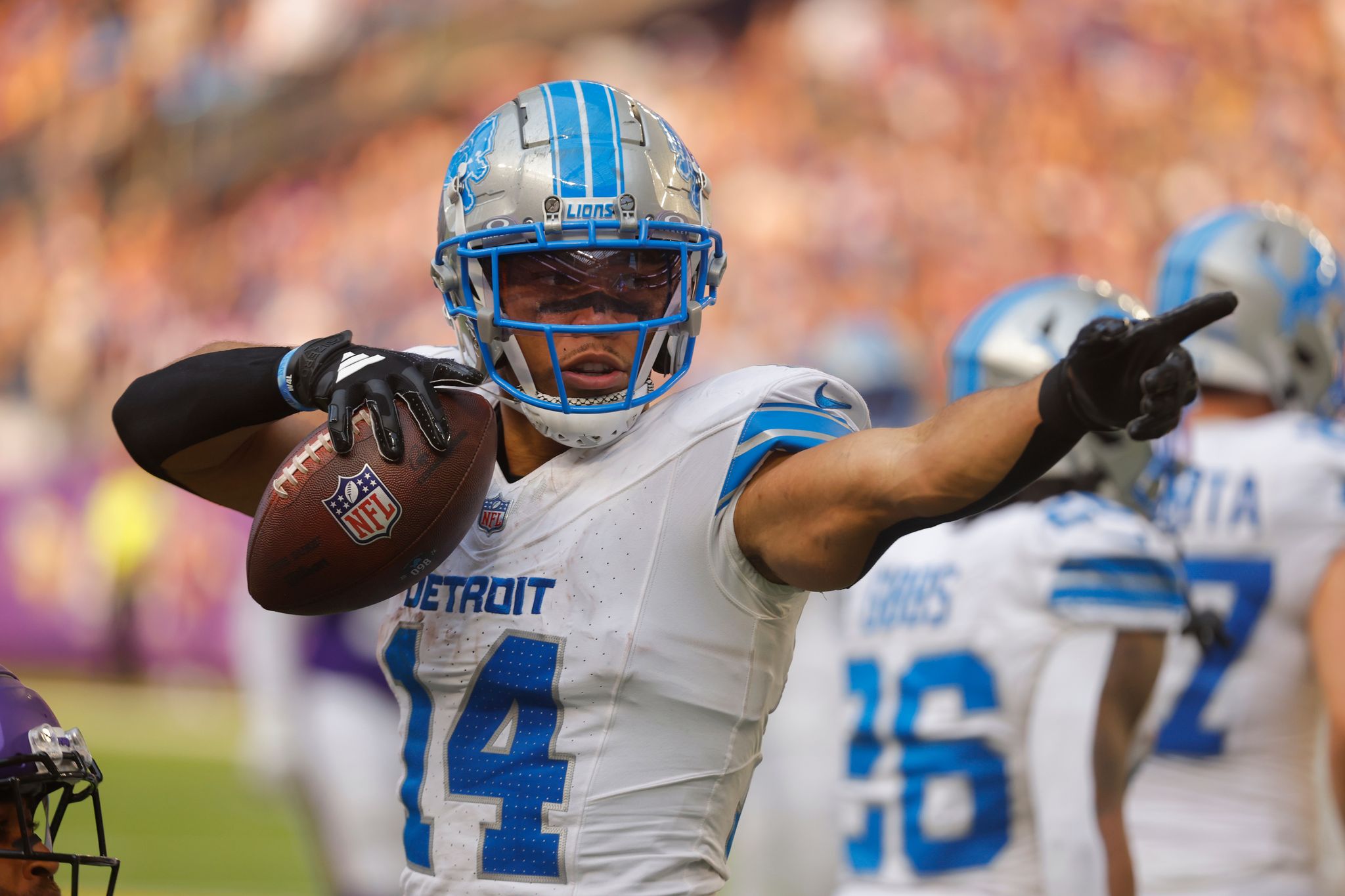 Amon-Ra St. Brown freut sich auf das NFL-Heimspiel mit den Detroit Lions in München. (Archivbild)