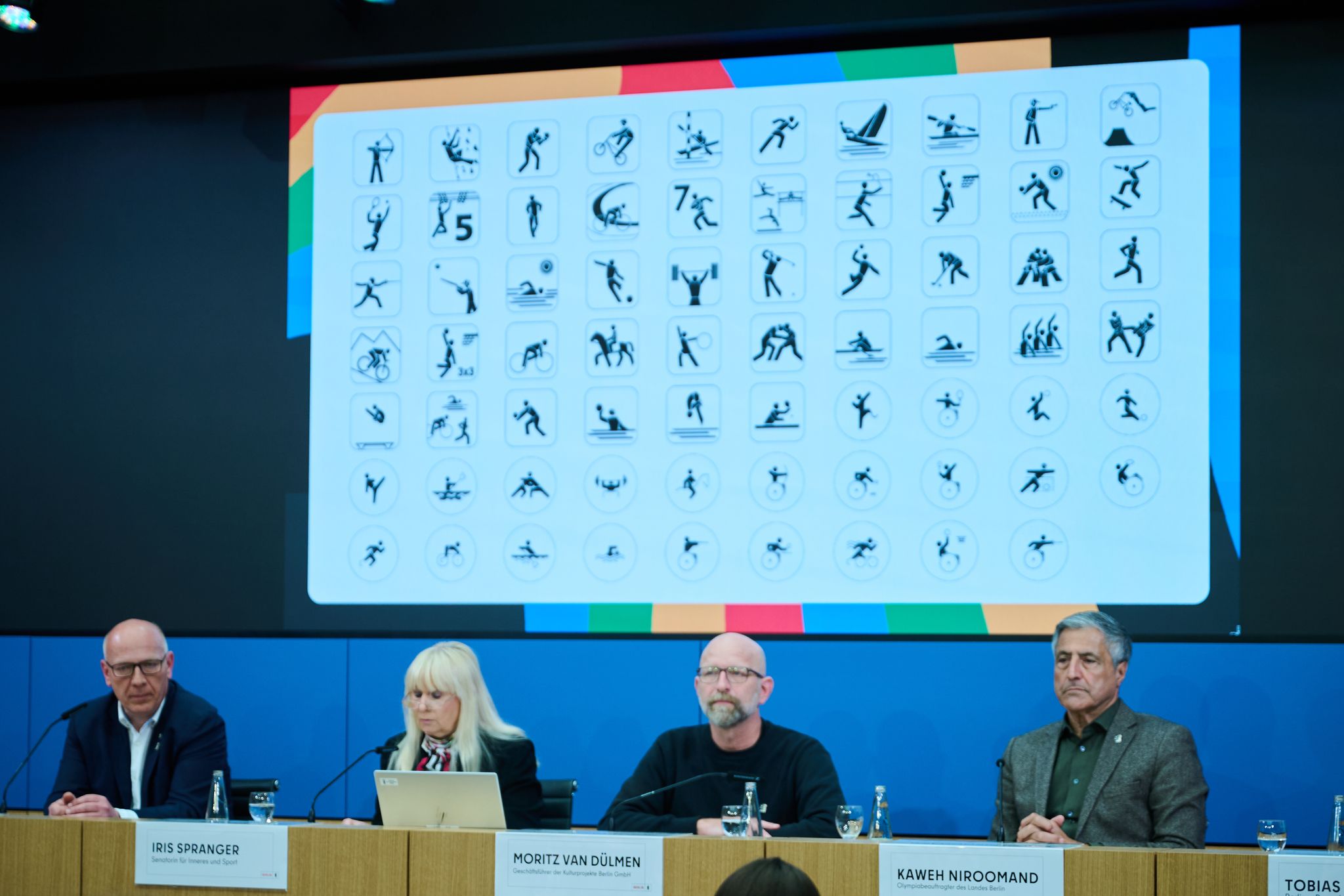 Kai Wegner (l) und Iris Spranger haben das Olympiakonzept vorgestellt.