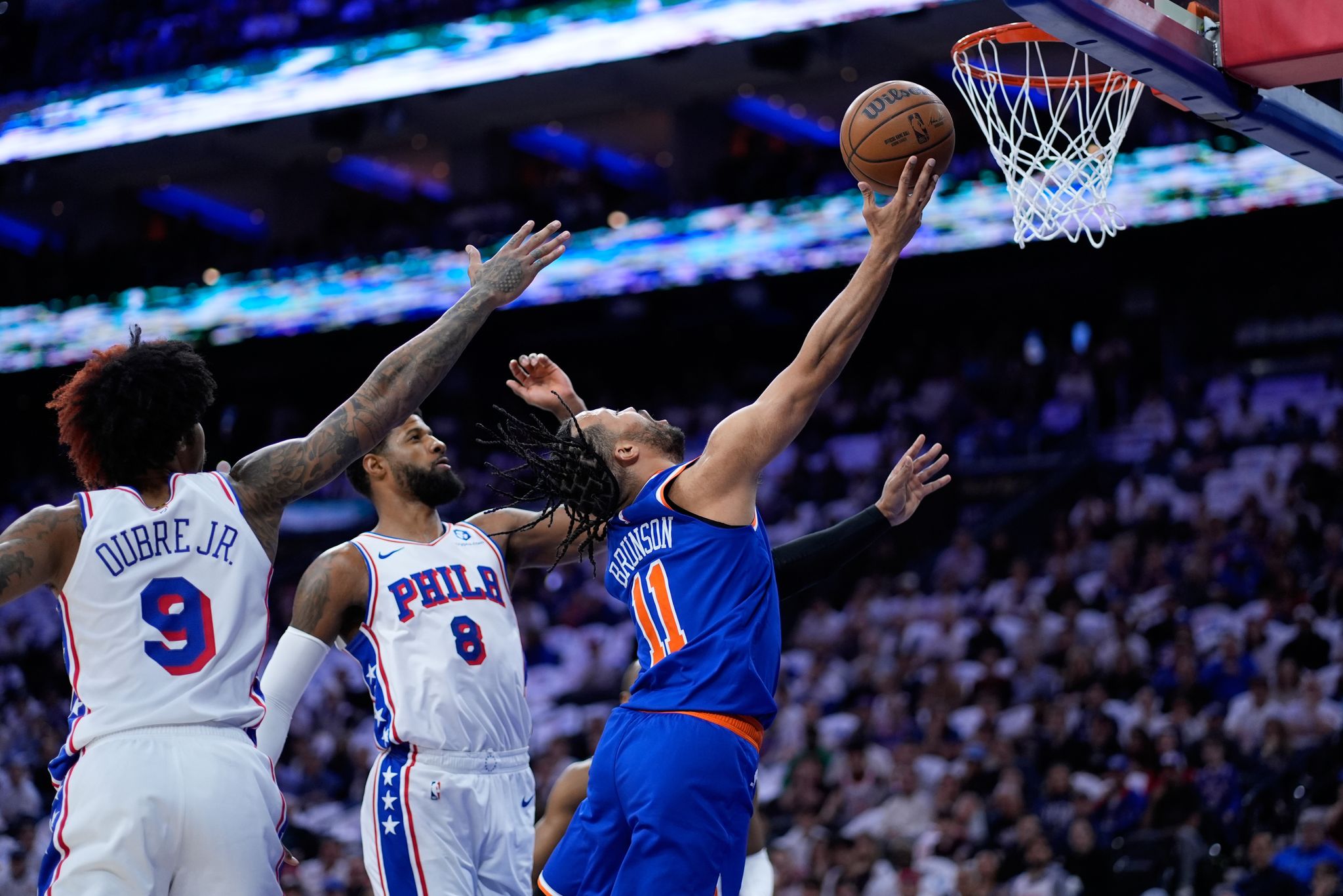 Jalen Brunson (r.) überzeugte einmal mehr bei den New York Knicks.