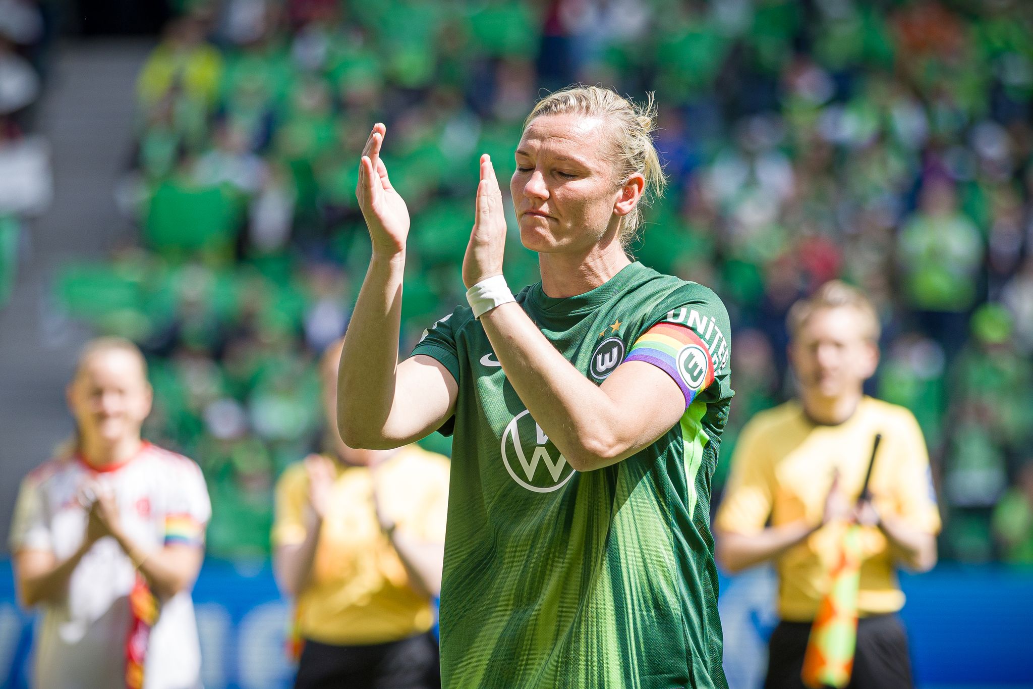Alexandra Popp bei ihrem Abschiedsspiel in Wolfsburg.