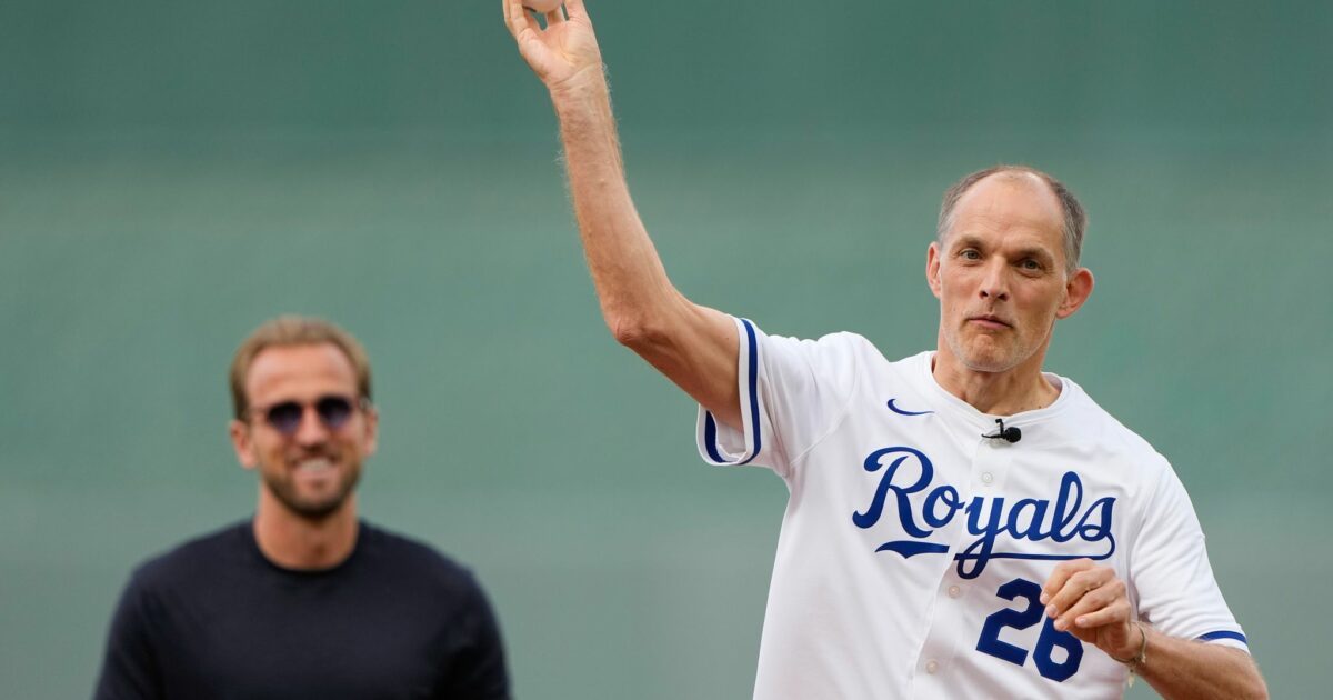 Thomas Tuchel hatte auch beim Baseball seinen Spaß.