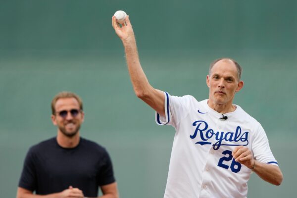 Thomas Tuchel hatte auch beim Baseball seinen Spaß.