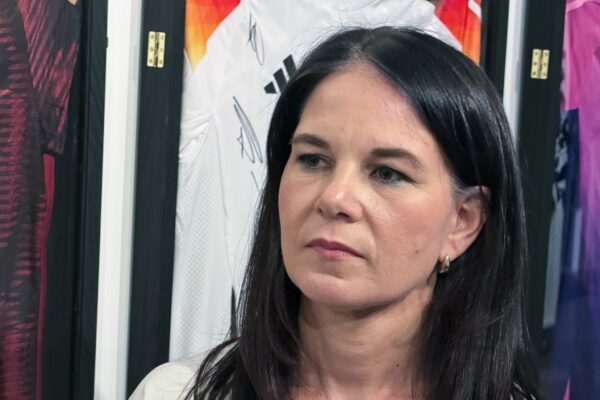 Annalena Baerbock besuchte das German House of Soccer in New York.