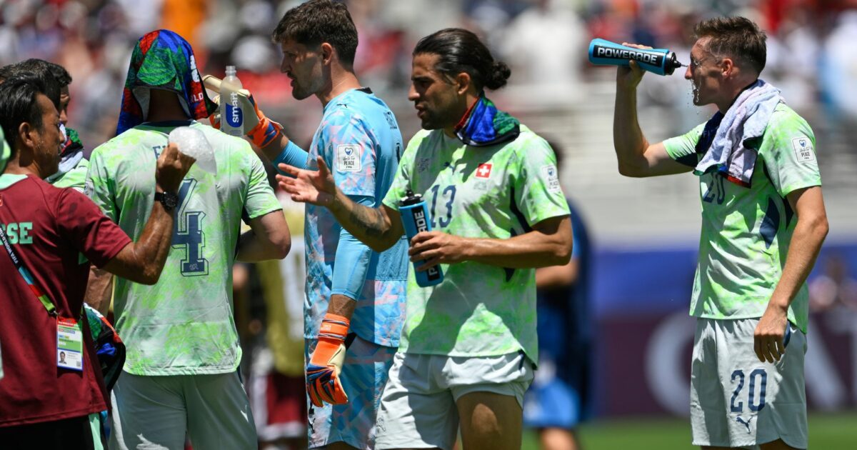Beim Spiel der Schweiz gegen Katar hatte es über 30 Grad Celsius.