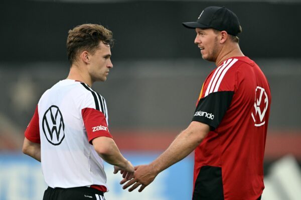 Kimmich (r) und Nagelsmann wollen ins WM-Achtelfinale.