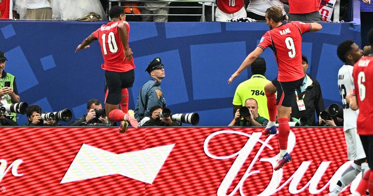 Englands Torschützen gegen Panama: Bellingham (l.) und Kane.