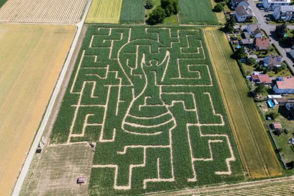 Dieser Irrgarten hat eine ganz besondere Form.