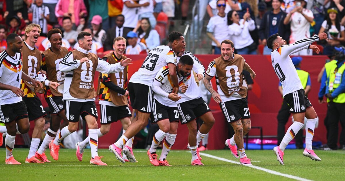 Die DFB-Elf bejubelte den deutschen Sieg.