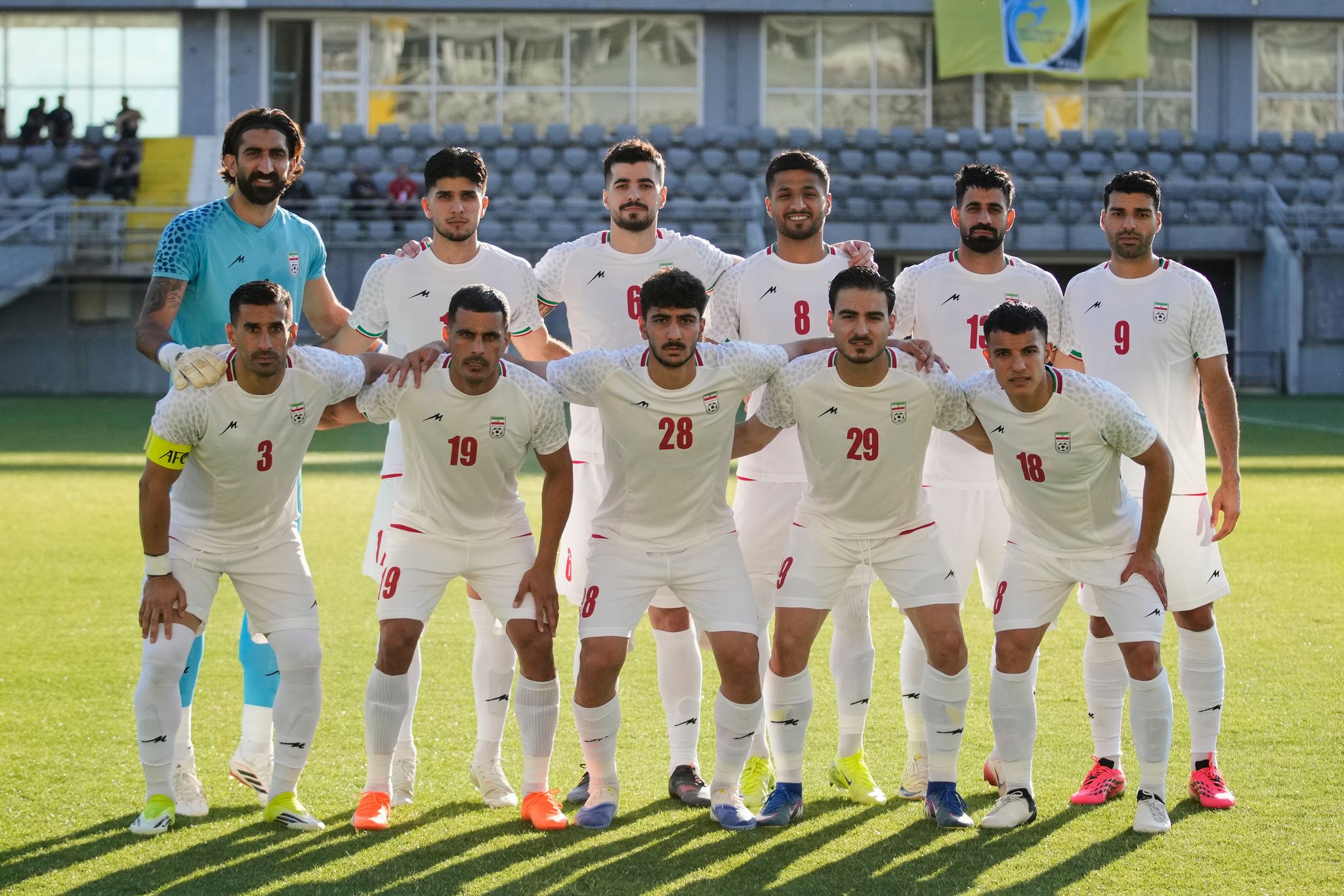 Irans Kader für die Fußball-WM steht.
