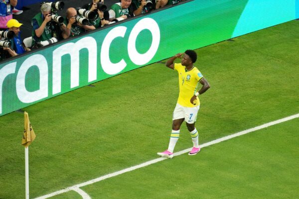 Vinicius Junior feierte zwei Tore für Brasilien.