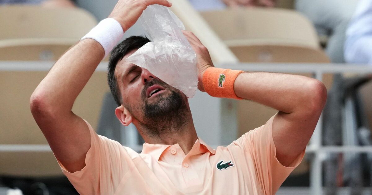 Auch Profisportler haben mit der Hitze zu kämpfen: Tennis-Star Novak Djokovic.