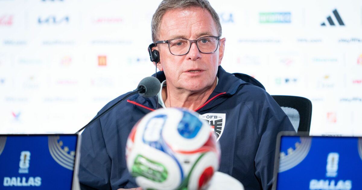 Ralf Rangnick spricht auf der Pressekonferenz vor dem Duell Österreichs mit Argentinien.