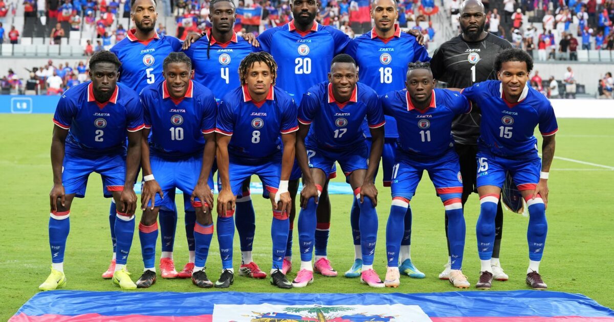 Die Spieler der haitianischen Fußball-Nationalmannschaft.