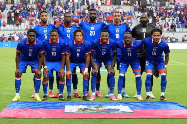 Die Spieler der haitianischen Fußball-Nationalmannschaft.