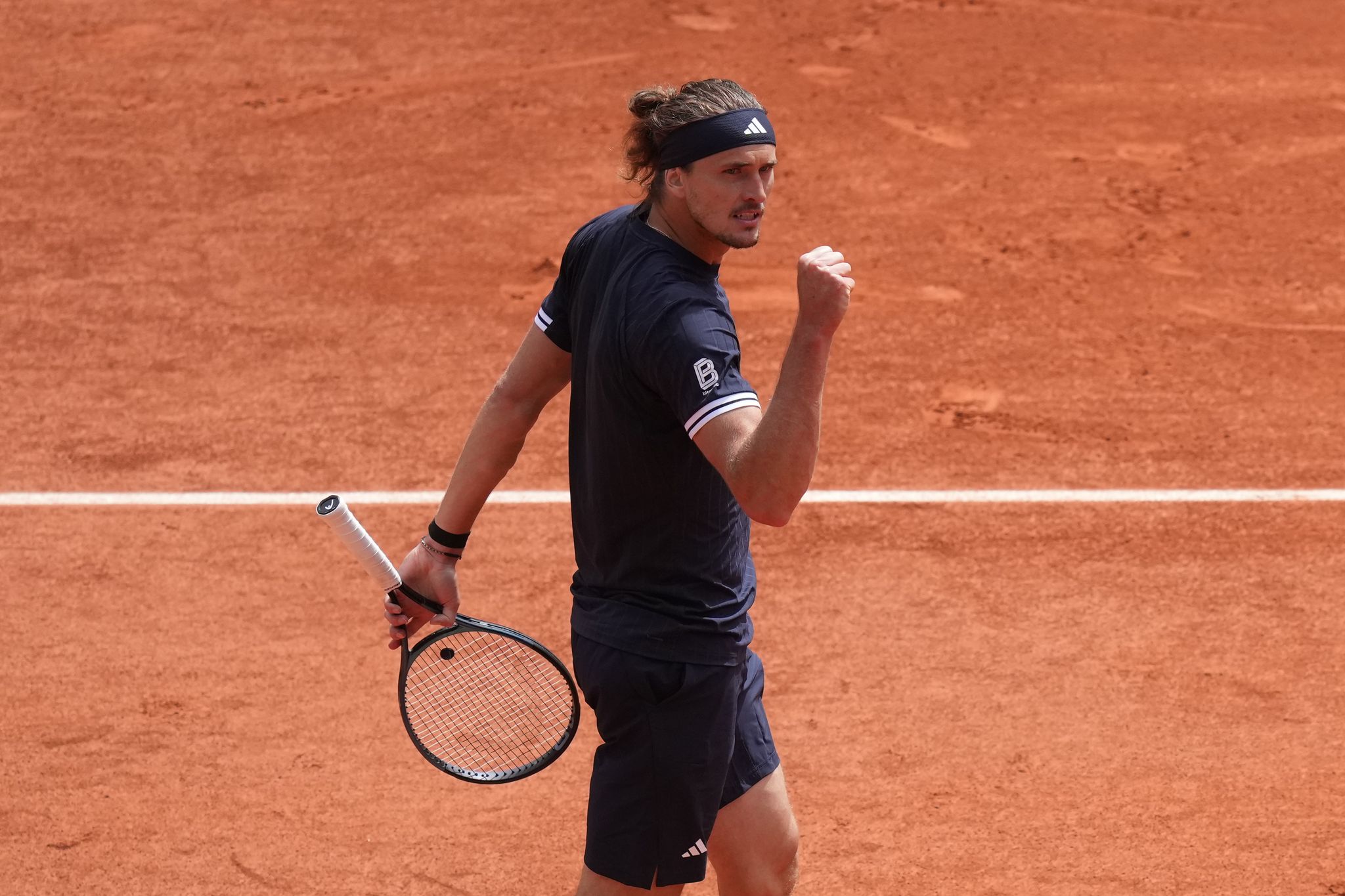 Jubelt über einen Punktgewinn: Alexander Zverev.