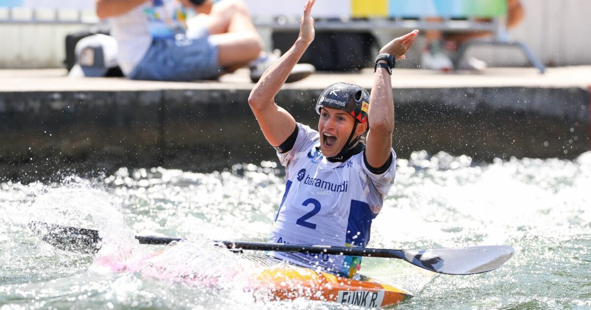Ricarda Funk siegt beim Heim-Weltcup in Augsburg im Kajak. (Archivbild)