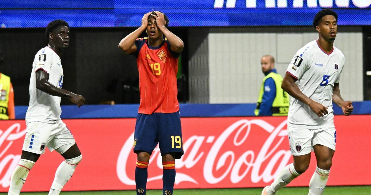 Nicht zu glauben: Auch Lamine Yamal verzweifelt bei Spaniens WM-Auftakt gegen Kap Verde.