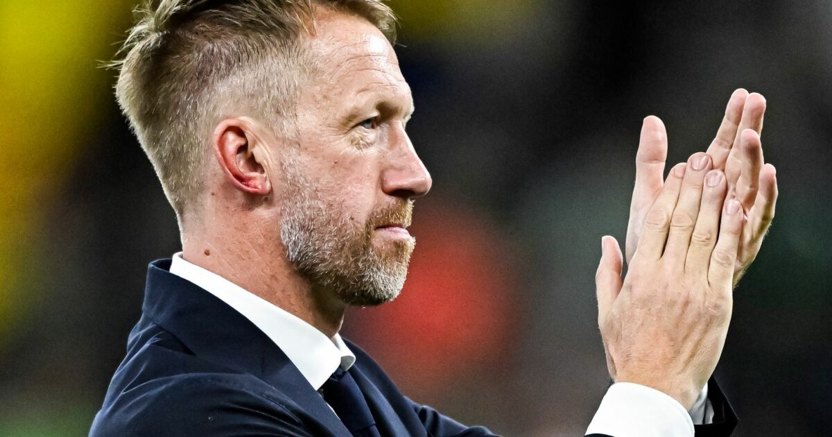 Der schwedische Nationaltrainer Graham Potter sorgte mit einem blutigen Ohr für Fragen.