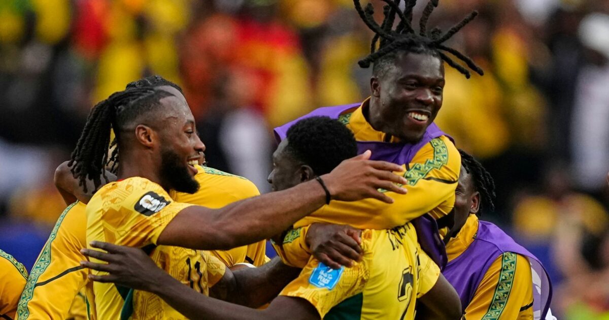 Ghana feiert den Treffer gegen Kroatien.