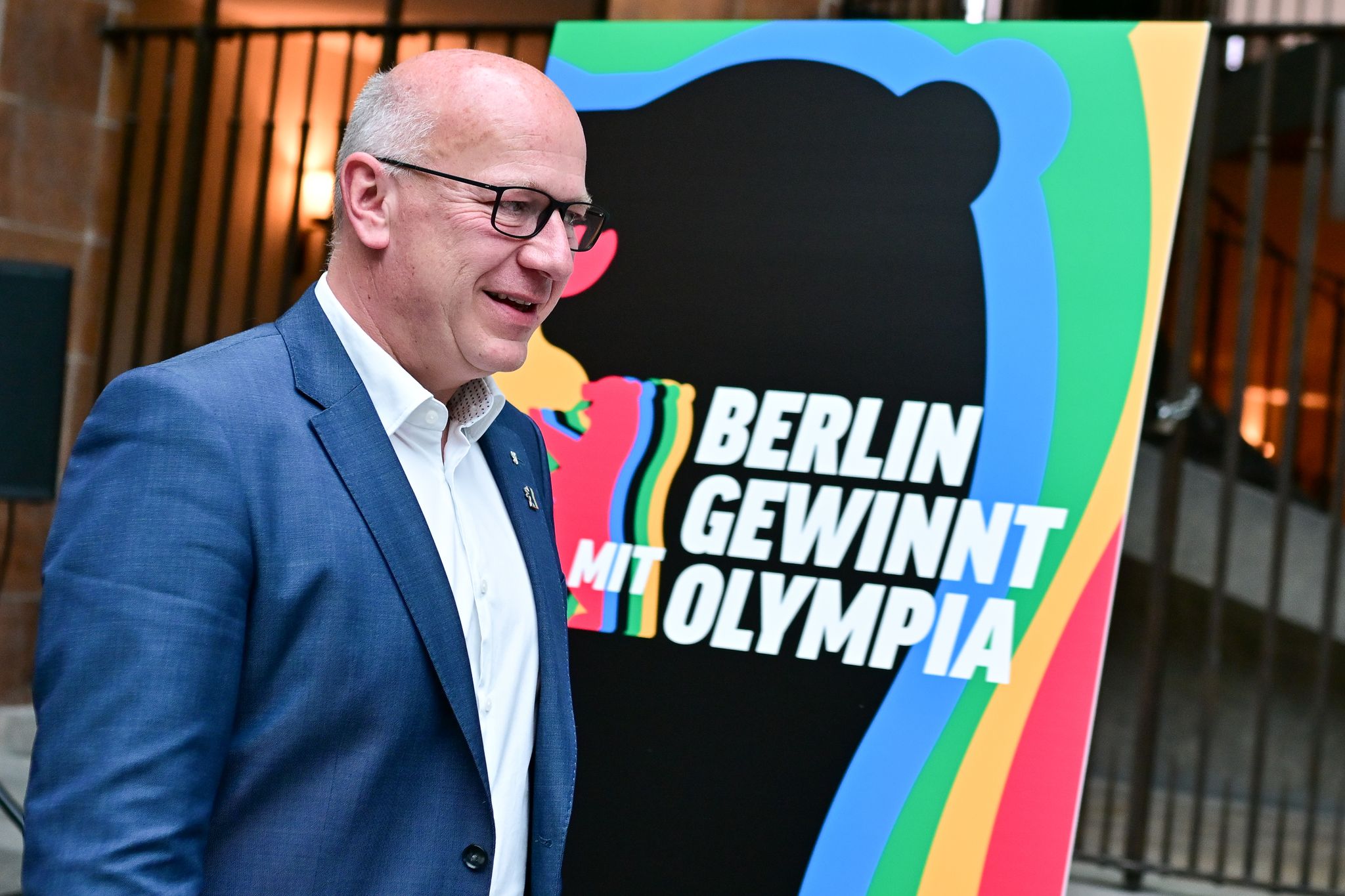 Berlins Regierender Bürgermeister Kai Wegner (CDU) wirbt für Olympia in Berlin.