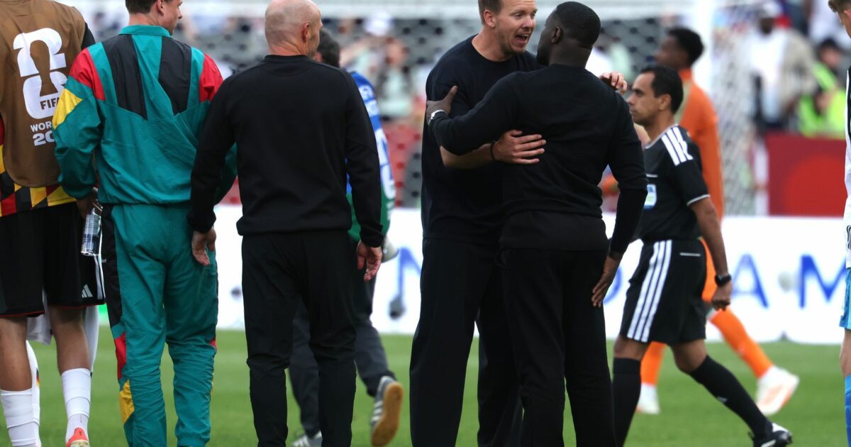 Klärungsbedarf nach dem Spiel: Julian Nagelsmann und sein Kollege Emerse Faé.