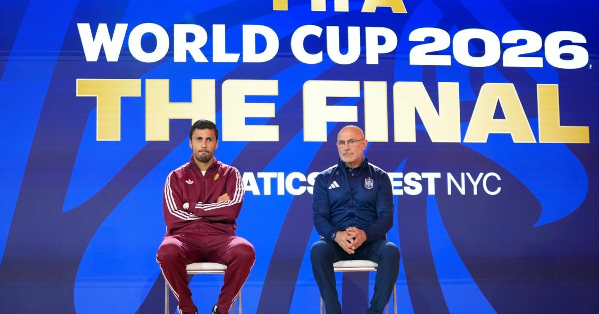 Rodri (links) und Luis de la Fuente gehen selbstbewusst ins WM-Finale gegen Argentinien.