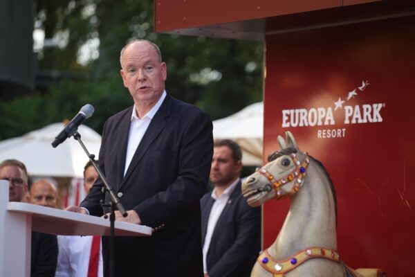 Fürst Albert II. vor einigen Wochen im Europa-Park. (Archivbild)