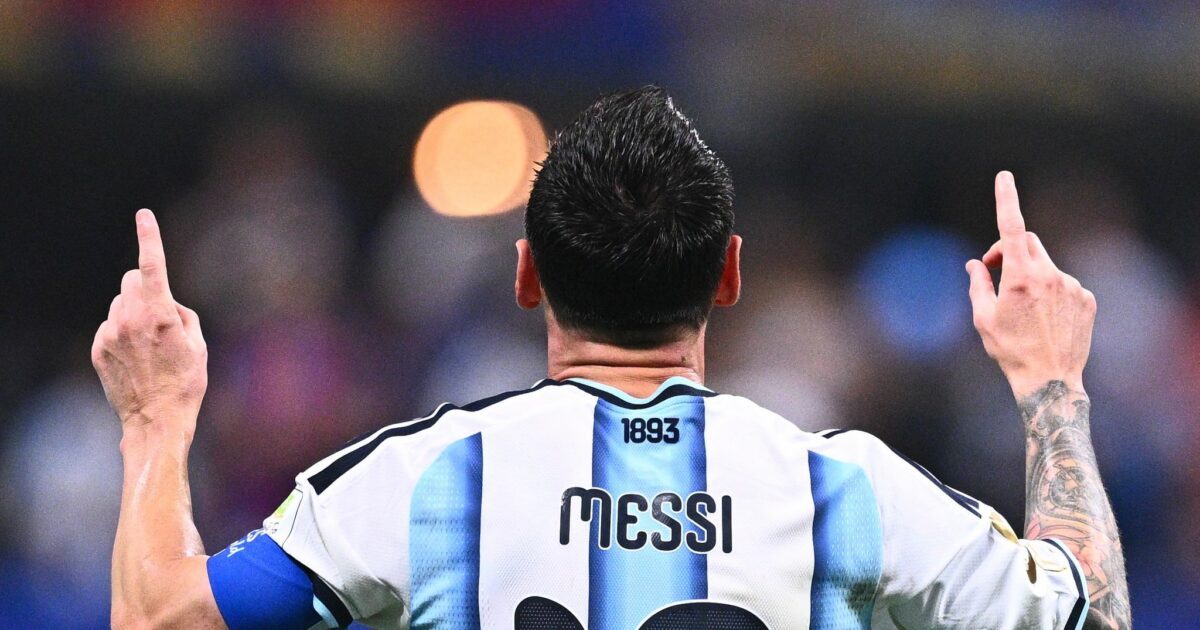 Lionel Messi nach seinem Tor zum 2:2.