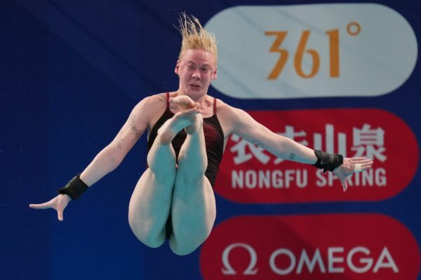 Pauline Pfeif gelang ein guter Sprung beim Mixed-Wettbewerb der EM (Archivbild).