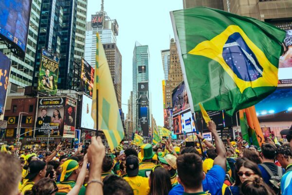 Brasilianische Fans feiern in New York. (Archivbild)