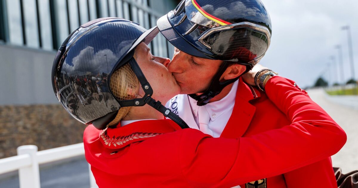 Bei der EM feierten Richard Vogel und Sophie Hinners als Paar