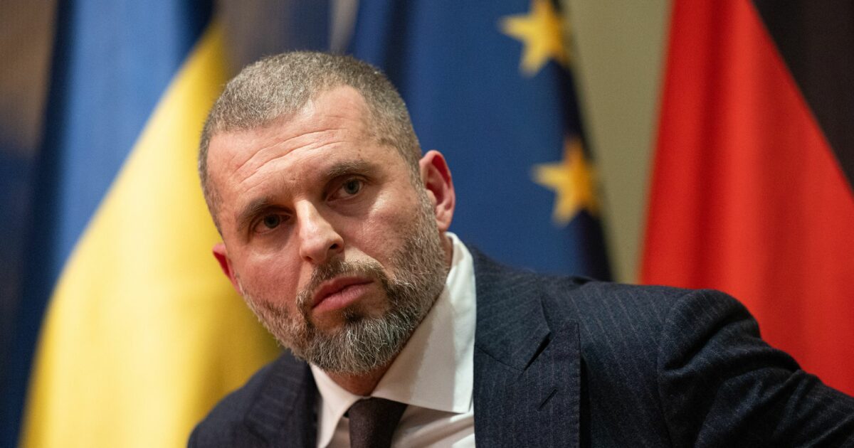Der ukrainische Sportminister Matwij Bidny kündigt den Gang vor den Internationalen Sporgerichtshof an. (Archivbild)
