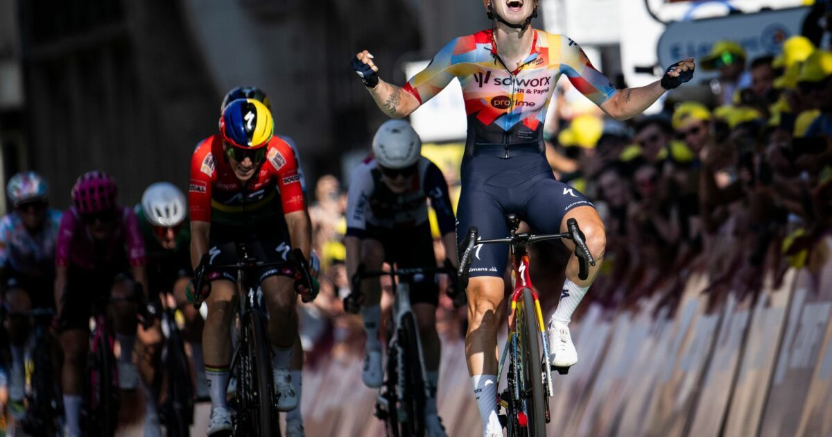 Lorena Wiebes gewann die erste Etappe der Tour de France Femmes.