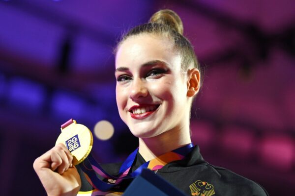 Mehrkampf-Weltmeisterin Darja Varfolomeev hofft in den Einzelfinals auf weitere WM-Medaillen.