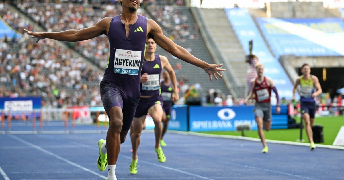 Emil Agyekum sicherte sich über 400 Meter Hürden den Heimsieg.