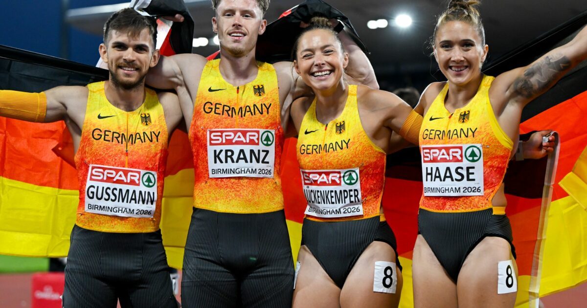 Die 4x100-Mixed-Staffel um Heiko Gussmann