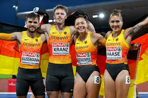 Die 4x100-Mixed-Staffel um Heiko Gussmann
