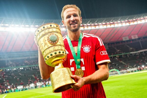 Harry Kane gewann in der vergangenen Saison mit dem FC Bayern München den DFB-Pokal und die deutsche Meisterschaft.